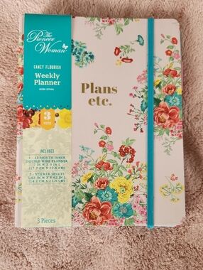 The Pioneer Woman Floral Weekly Planner in Teal, Pink, Yellow, Red